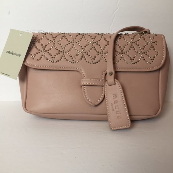 New blush pink purse rivet designs each side. - Picture 2 of 3